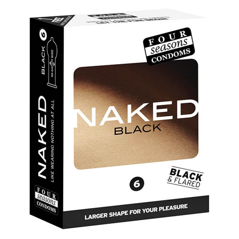 Four Seasons Naked Black Condoms Pack The Hot Spot